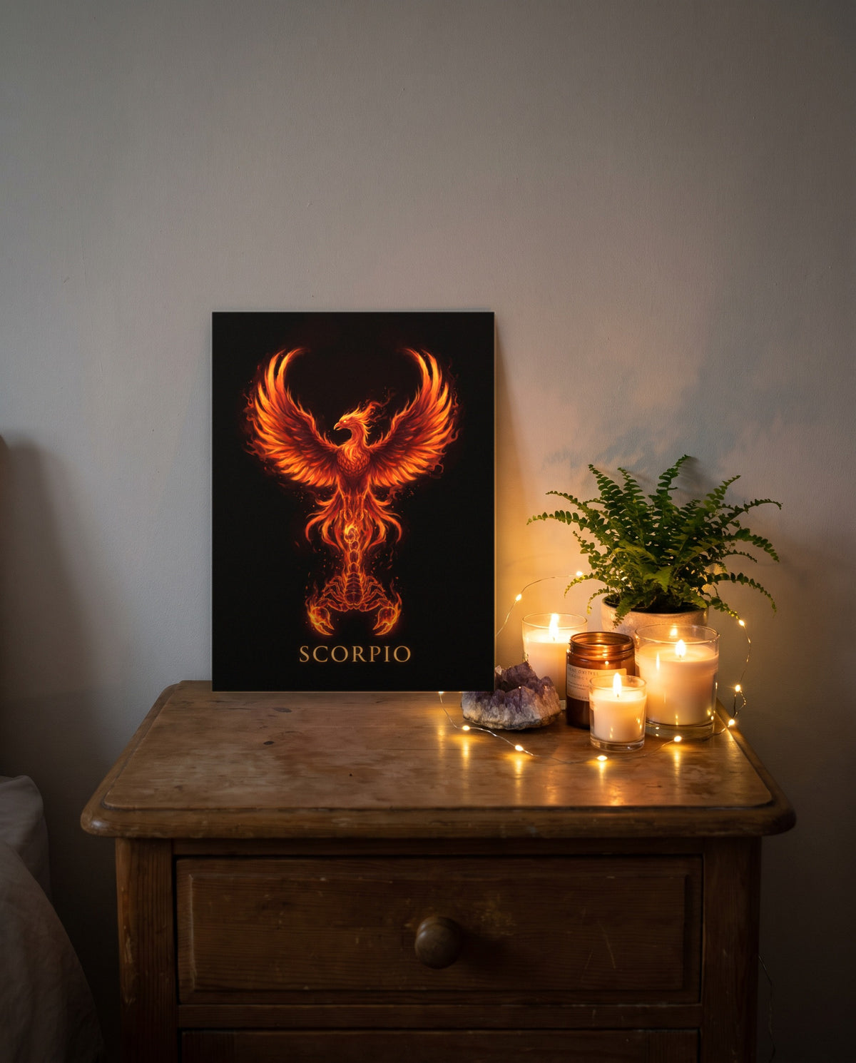 Scorpio Phoenix print, unframed paper poster