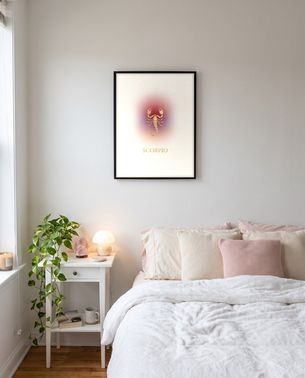 Scorpio Aura print shown framed on a wall