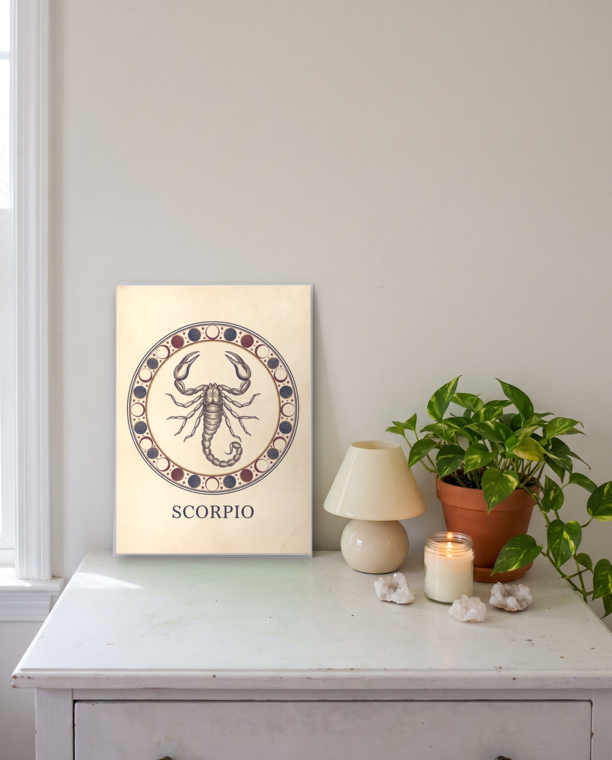 Scorpio Mystic print, unframed paper poster