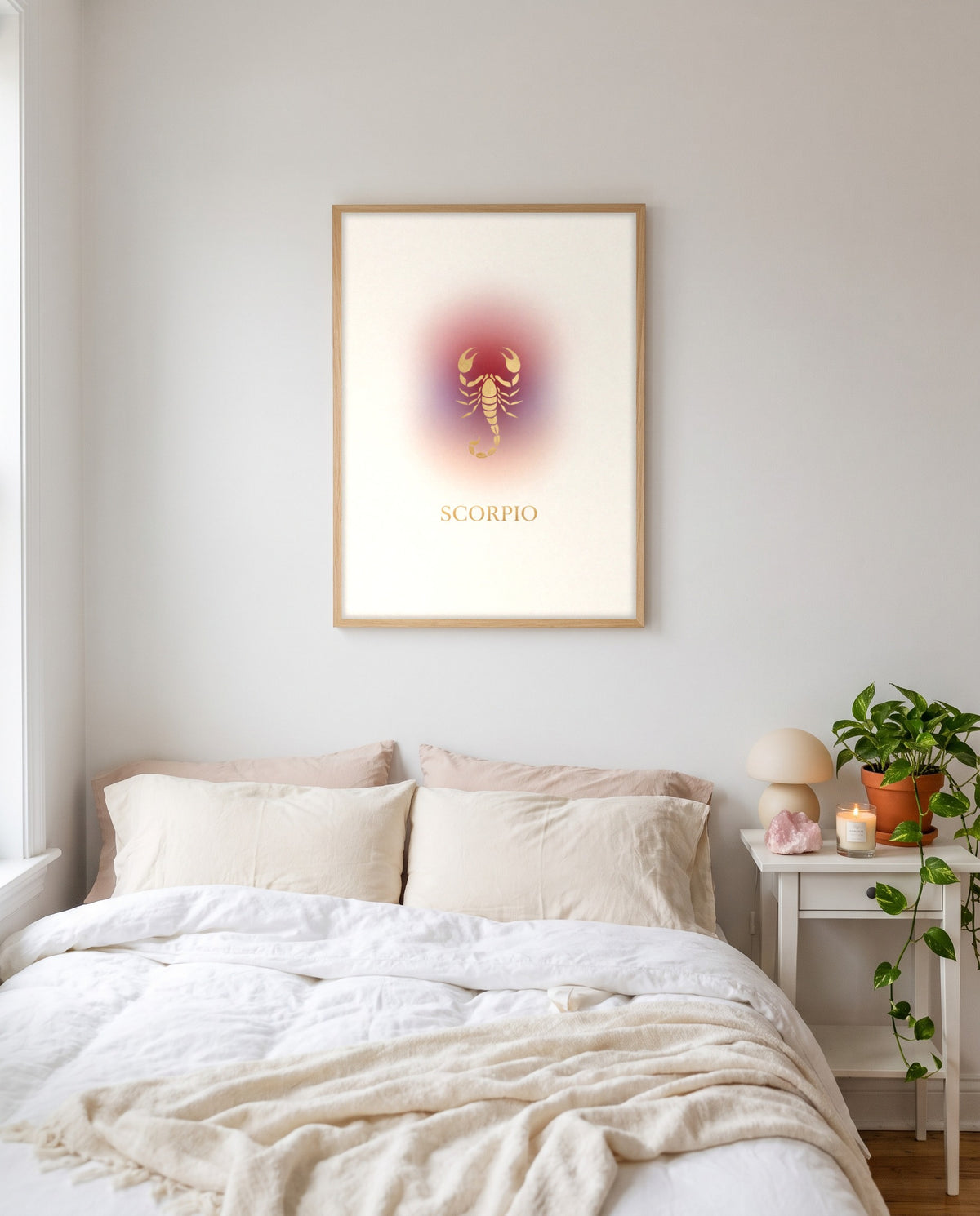 Scorpio Aura print shown framed on a wall